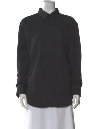 Pre-owned Wardrobe.nyc Long Sleeve Button-up Top In Gray