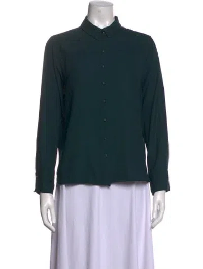 Pre-owned Wardrobe.nyc Long Sleeve Button-up Top In Green