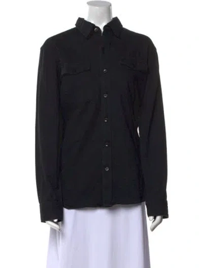 Pre-owned Wardrobe.nyc Long Sleeve Button-up Top W/ Tags In Black