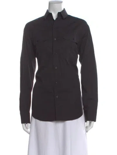 Pre-owned Wardrobe.nyc Long Sleeve Button-up Top W/ Tags In Gray