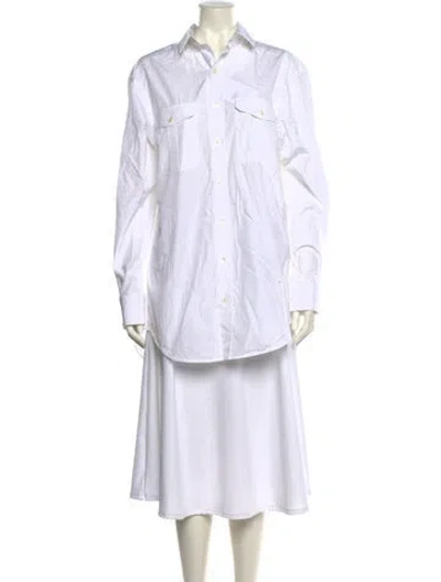 Pre-owned Wardrobe.nyc Long Sleeve Button-up Top W/ Tags In White