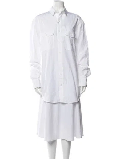 Pre-owned Wardrobe.nyc Long Sleeve Button-up Top W/ Tags In White