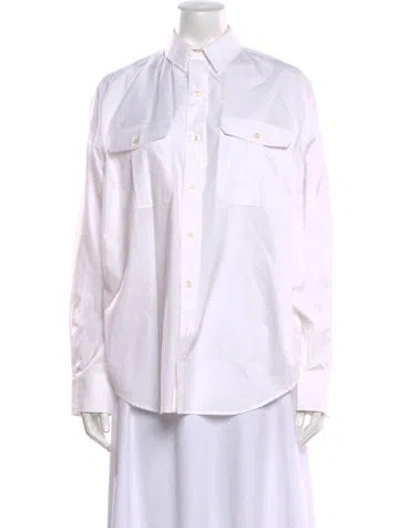 Pre-owned Wardrobe.nyc Long Sleeve Button-up Top In White
