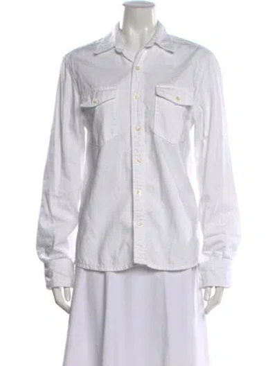 Pre-owned Wardrobe.nyc Long Sleeve Button-up Top In White