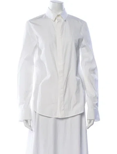 Pre-owned Wardrobe.nyc Long Sleeve Button-up Top In White