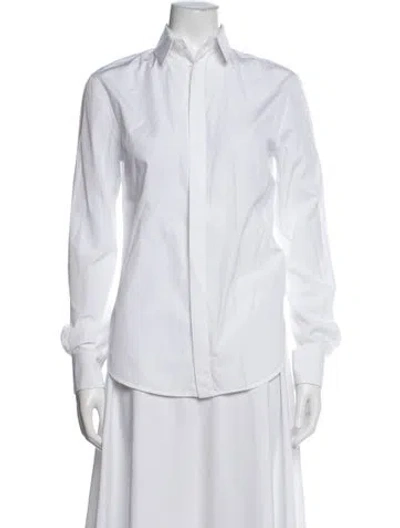 Pre-owned Wardrobe.nyc Long Sleeve Button-up Top In White
