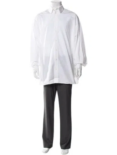 Pre-owned Wardrobe.nyc Long Sleeve Dress Shirt In Blue