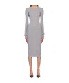 Wardrobe.nyc Gray Long Sleeve Midi Dress In Gray