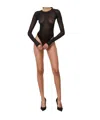 Wardrobe.nyc Long-sleeved Mesh Bodysuit In Black