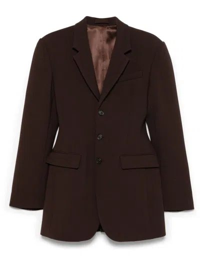 Wardrobe.nyc Longline Blazer In Brown