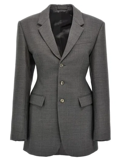 Wardrobe.nyc Wool Single Breasted Blazer In 灰色