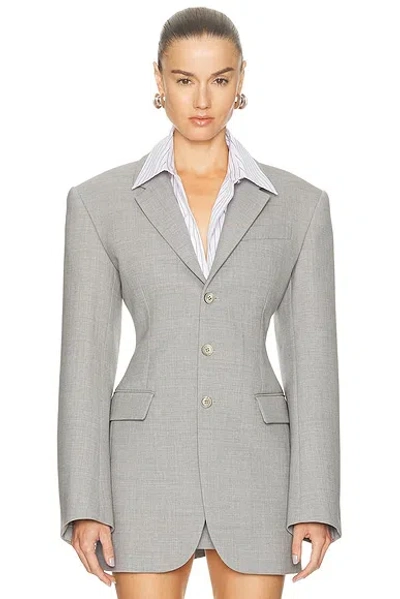 Wardrobe.nyc Longline Blazer In Gray