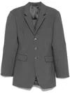 Wardrobe.nyc Longline Blazer In Grey