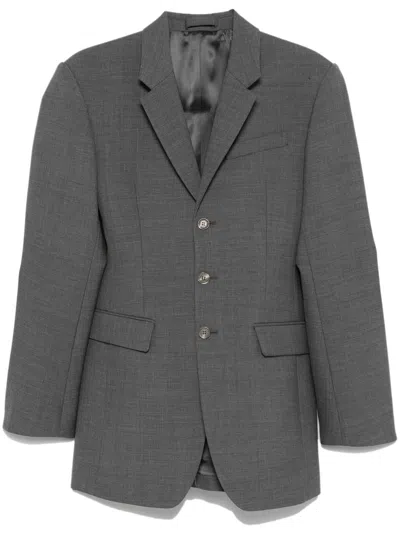 Wardrobe.nyc Longline Blazer In Grey