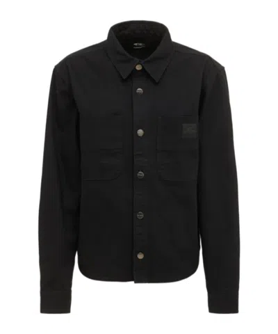 Wardrobe.nyc Long-sleeved Shirt Jacket In Black