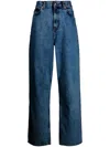 Wardrobe.nyc Blue Wide-leg Jeans In Blue