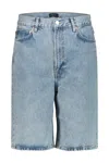 Wardrobe.nyc Low Rise Denim Shorts In Blue