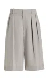 Wardrobe.nyc Wardrobe. Nyc Low Rise Shorts Cement In Neutral