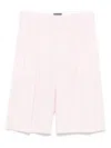 Wardrobe.nyc Light Pink Low-rise Bermuda Shorts