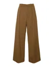 Wardrobe.nyc Virgin-wool Wide-leg Trousers In Marrón