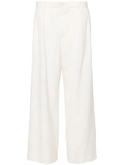 Wardrobe.nyc Women's Low Rise Trouser In White