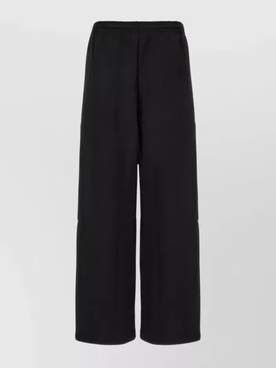 Wardrobe.nyc 'matte Track' Wide Leg Joggers In Black