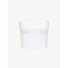 Wardrobe.nyc White Opaque Tube Top In White