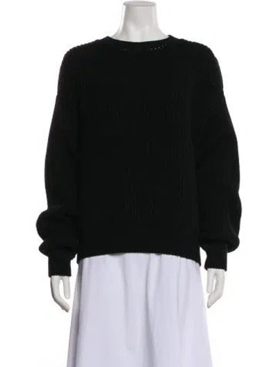 Pre-owned Wardrobe.nyc Merino Wool Crew Neck Sweater In Black