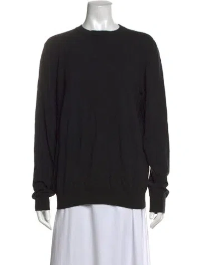 Pre-owned Wardrobe.nyc Merino Wool Crew Neck Sweatshirt In Black