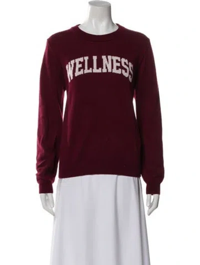 Pre-owned Wardrobe.nyc Merino Wool Graphic Print Sweater In Burgundy