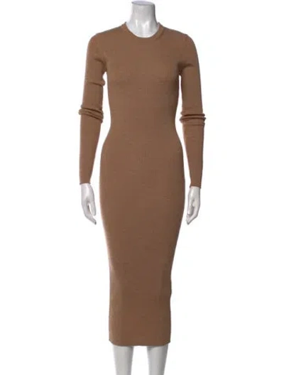 Pre-owned Wardrobe.nyc Merino Wool Long Dress In Brown