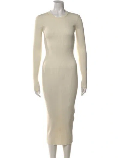 Pre-owned Wardrobe.nyc Merino Wool Long Dress In White
