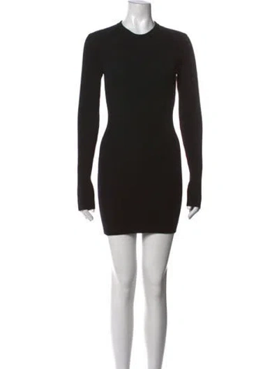 Pre-owned Wardrobe.nyc Merino Wool Mini Dress In Black