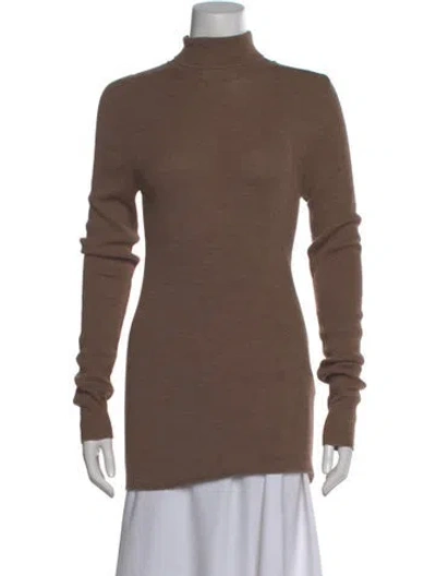 Pre-owned Wardrobe.nyc Merino Wool Turtleneck Sweater In Brown