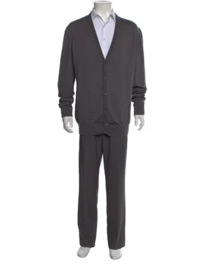 Pre-owned Wardrobe.nyc Merino Wool V-neck Cardigan In Gray