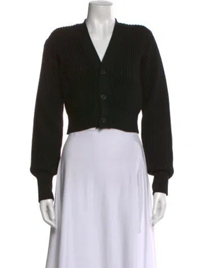 Pre-owned Wardrobe.nyc Merino Wool V-neck Sweater In Black