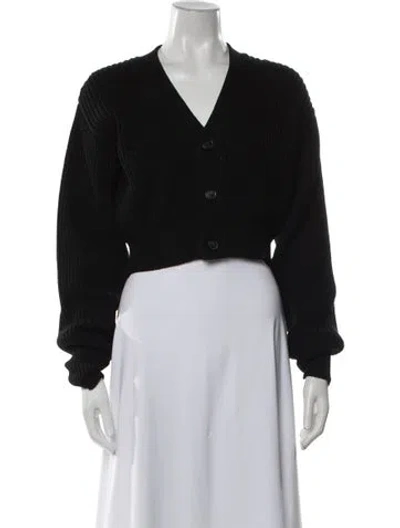 Pre-owned Wardrobe.nyc Merino Wool V-neck Sweater In Black