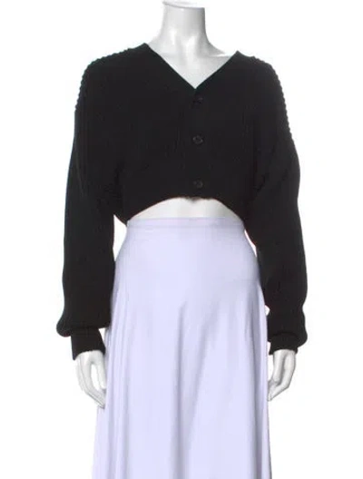 Pre-owned Wardrobe.nyc Merino Wool V-neck Sweater In Black