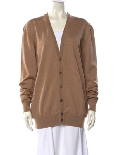 Pre-owned Wardrobe.nyc Merino Wool V-neck Sweater In Neutral