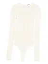 Wardrobe.nyc Mesh-knit Bodysuit In White