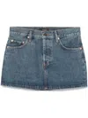 Wardrobe.nyc Micro Mini Skirt In Blue