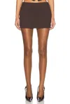 Wardrobe.nyc Micro Mini Skirt In Dark Brown