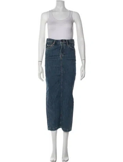 Pre-owned Wardrobe.nyc Midi Length Skirt In Blue