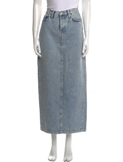 Pre-owned Wardrobe.nyc Midi Length Skirt In Blue