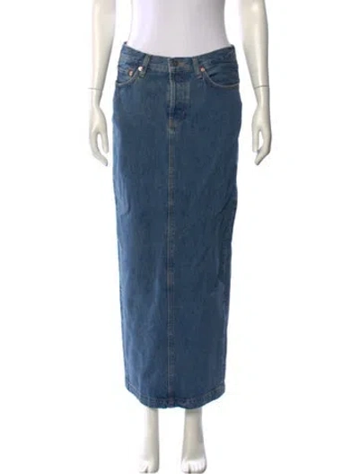Pre-owned Wardrobe.nyc Midi Length Skirt In Blue