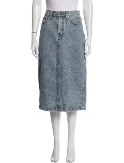 Pre-owned Wardrobe.nyc Midi Length Skirt In Blue