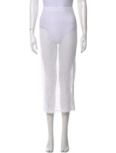 Pre-owned Wardrobe.nyc Midi Length Skirt In White