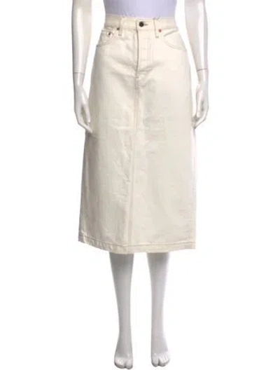 Pre-owned Wardrobe.nyc Midi Length Skirt In White