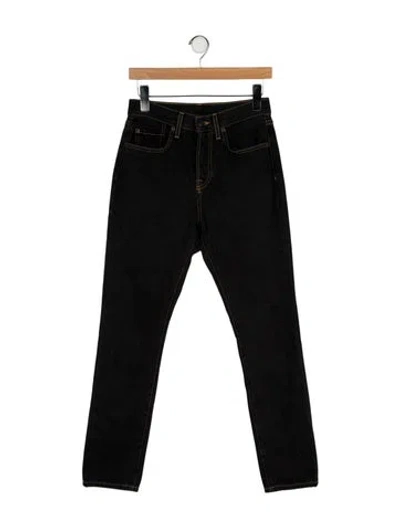 Pre-owned Wardrobe.nyc Mid-rise Skinny Leg Jeans In Black