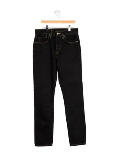 Pre-owned Wardrobe.nyc Mid-rise Straight Leg Jeans In Black